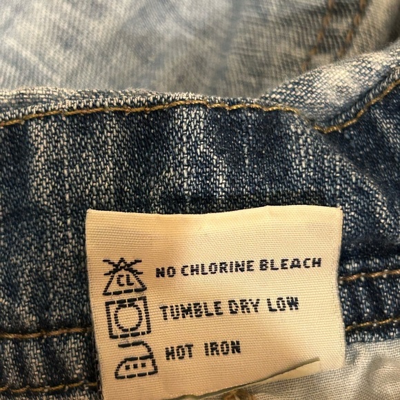 VINTAGE Unionbay Shorts Overalls Womens Indigo Denim Logo Cotton - Picture 16 of 16